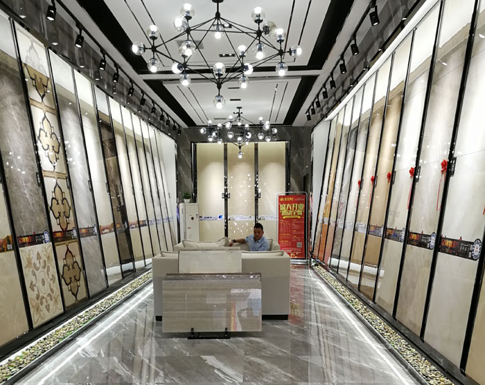 【实景案例】陶瓷一线品牌东升国际官网瓷砖沉庆垫江200方专卖店鉴赏